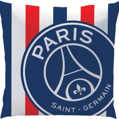 Coussin rayures Paris Saint Germain